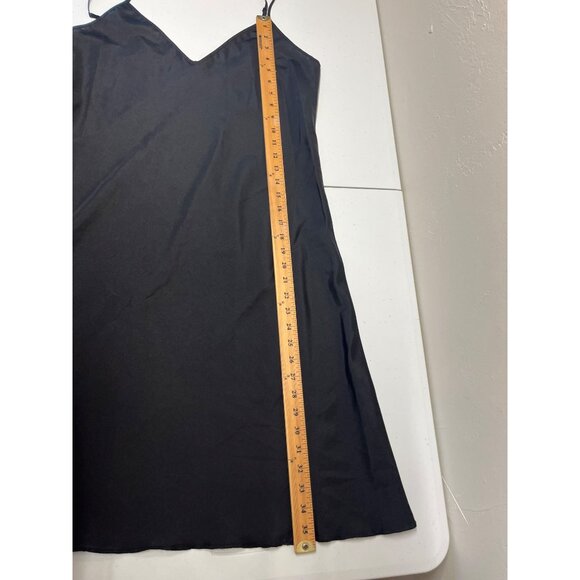 Anna Sui Silk Dress Floral Bias Cut Sheer w/Slip Womens 6P Blue Black Flutter - Picture 6 of 14